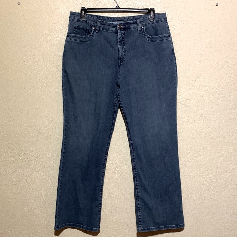 Sonoma Denim Jean Pants Blue Embroidered Pockets 16W🌀